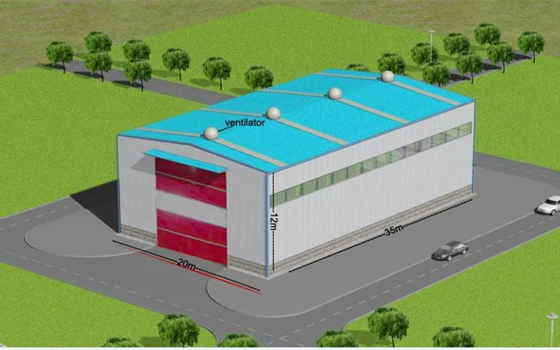 35m X 20m X 12m Prefabricerat lager